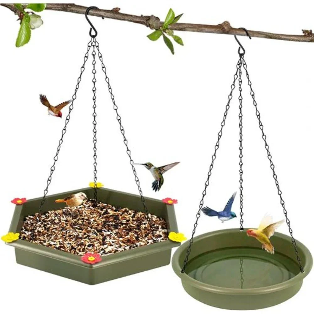 Hanging Bird Bath, Bird Bath, Hanging Bird Feeder, Bird Feeder, 2 in 1 XXL